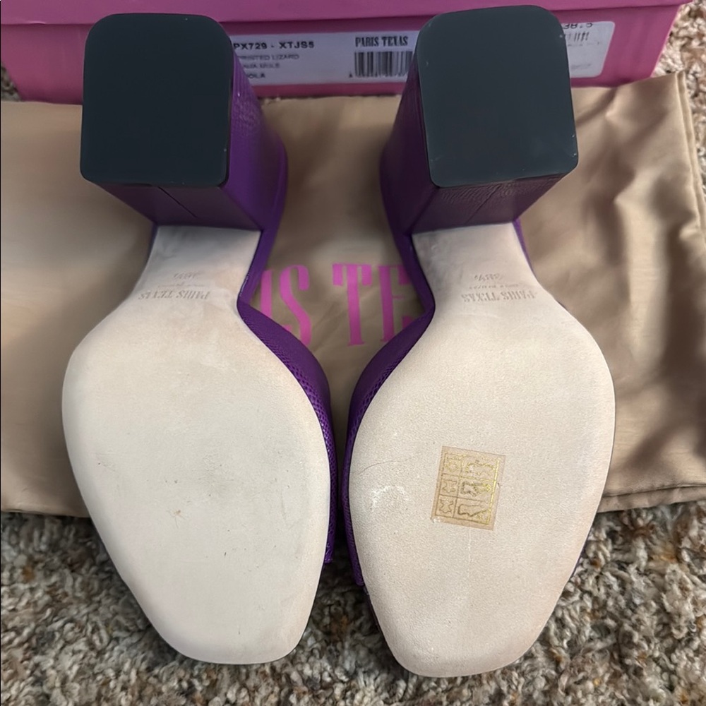 Paris Texas Women's Purple Lizard Anja Mule - Picture 3 of 7